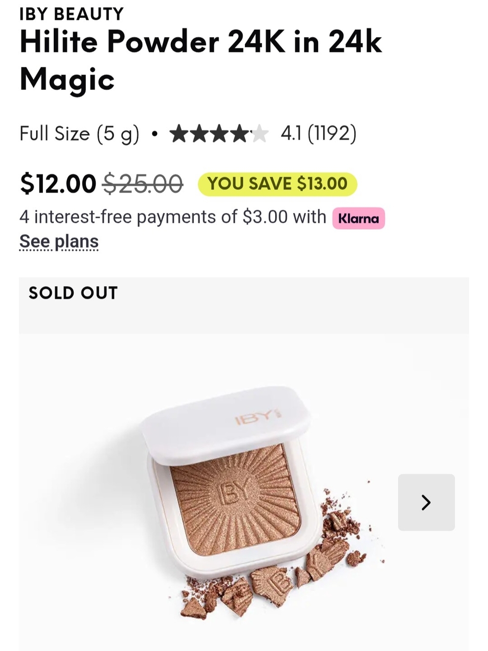 IBY Beauty 24K Magic Hilite Powder — Radiant Gold Highlighter